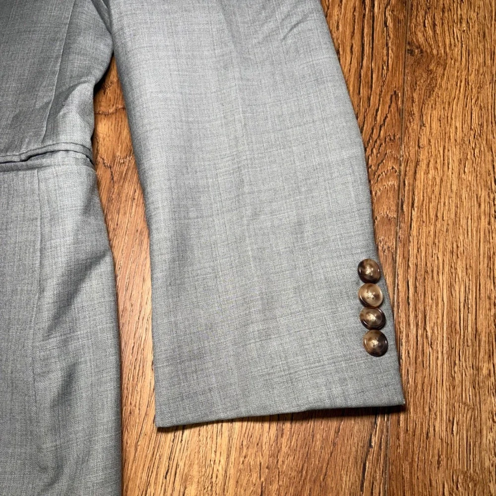 Ralph Lauren Slim Fit Mens 40L Gray 100% Wool Blazer Sport Coat 2-Button